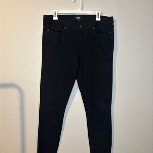 PAIGE Hoxton Jet Black Skinny Jeans